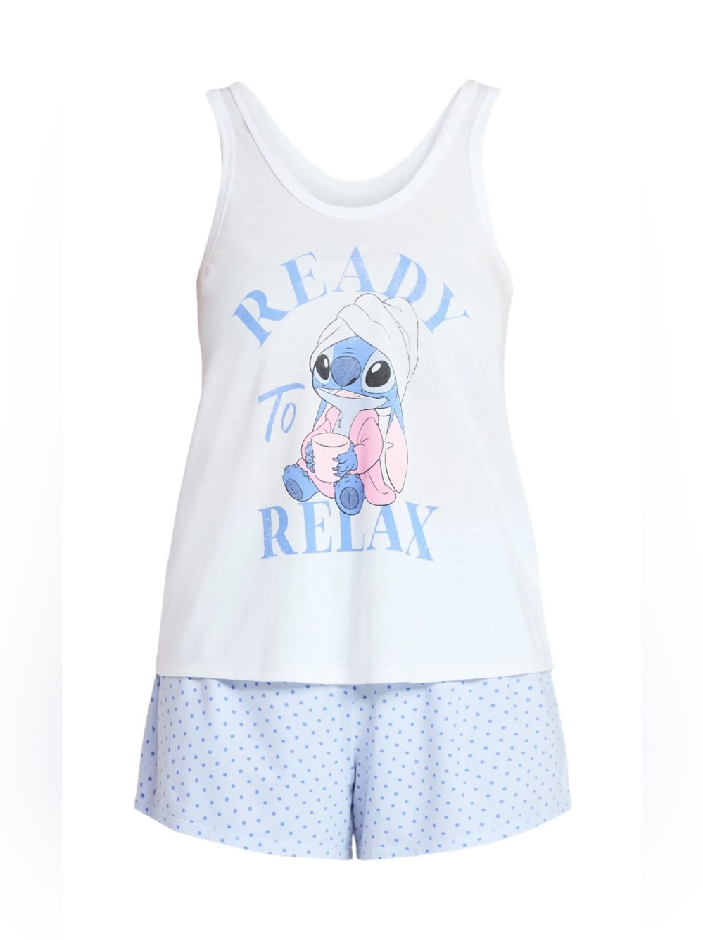 Disney Stitch Ready to Relax 2-Piece Pajama Sleep Set Women’s M NWT